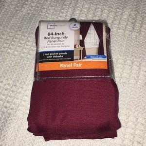 Mainstays Red Burgundy Panel Pair curtains